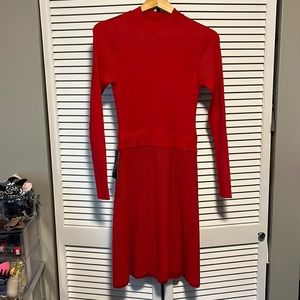The limited red holiday sweater dress